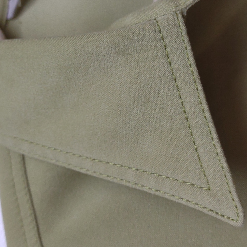 Zara Basic Lime Green Chartreuse Ls Point Collar … - image 4